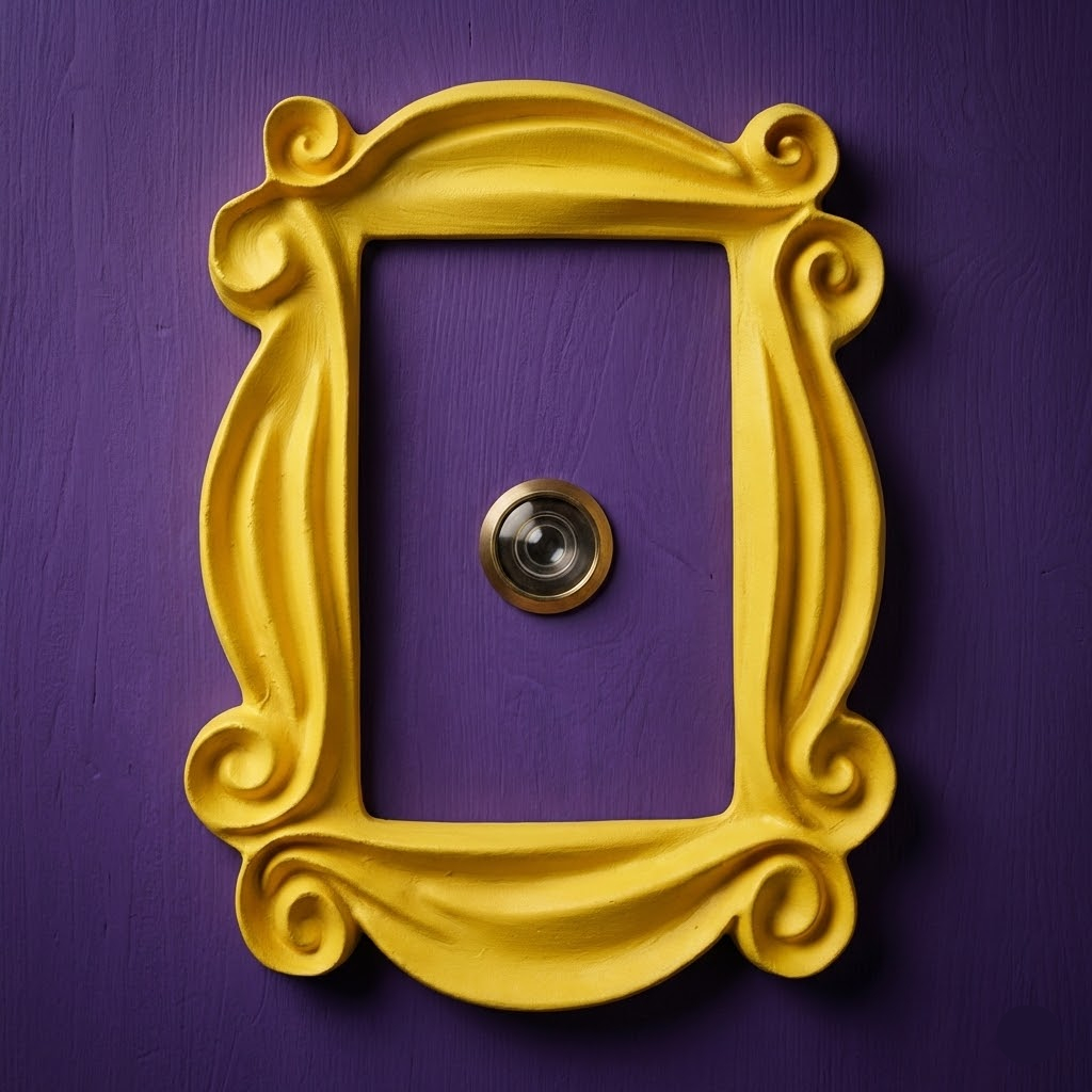 Moldura Friends para Porta Olho Mágico da Porta da Mônica - Decoração Série Friends