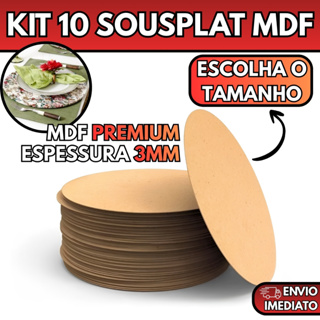 Kit 10 Base Para Sousplat Suplat Em MDF Vários Tamanhos Mesa Posta Jogo Americano Artesanato Pintura em Oferta na Shopee