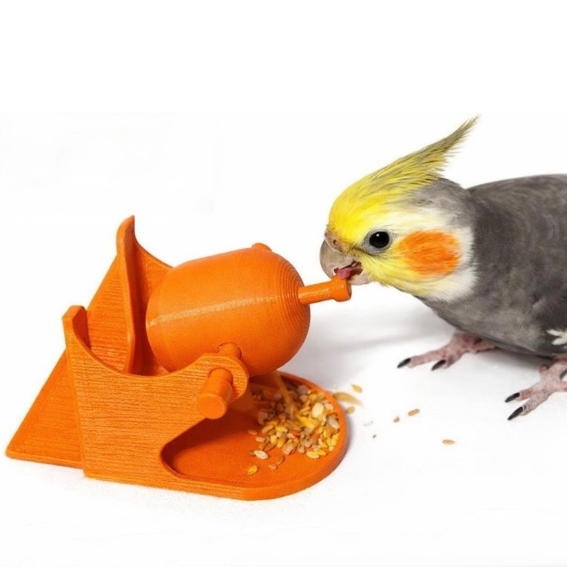 Brinquedo Giratório Interativo para Aves – Dispensador de Sementes Agapornis Calopsita e Periquitos