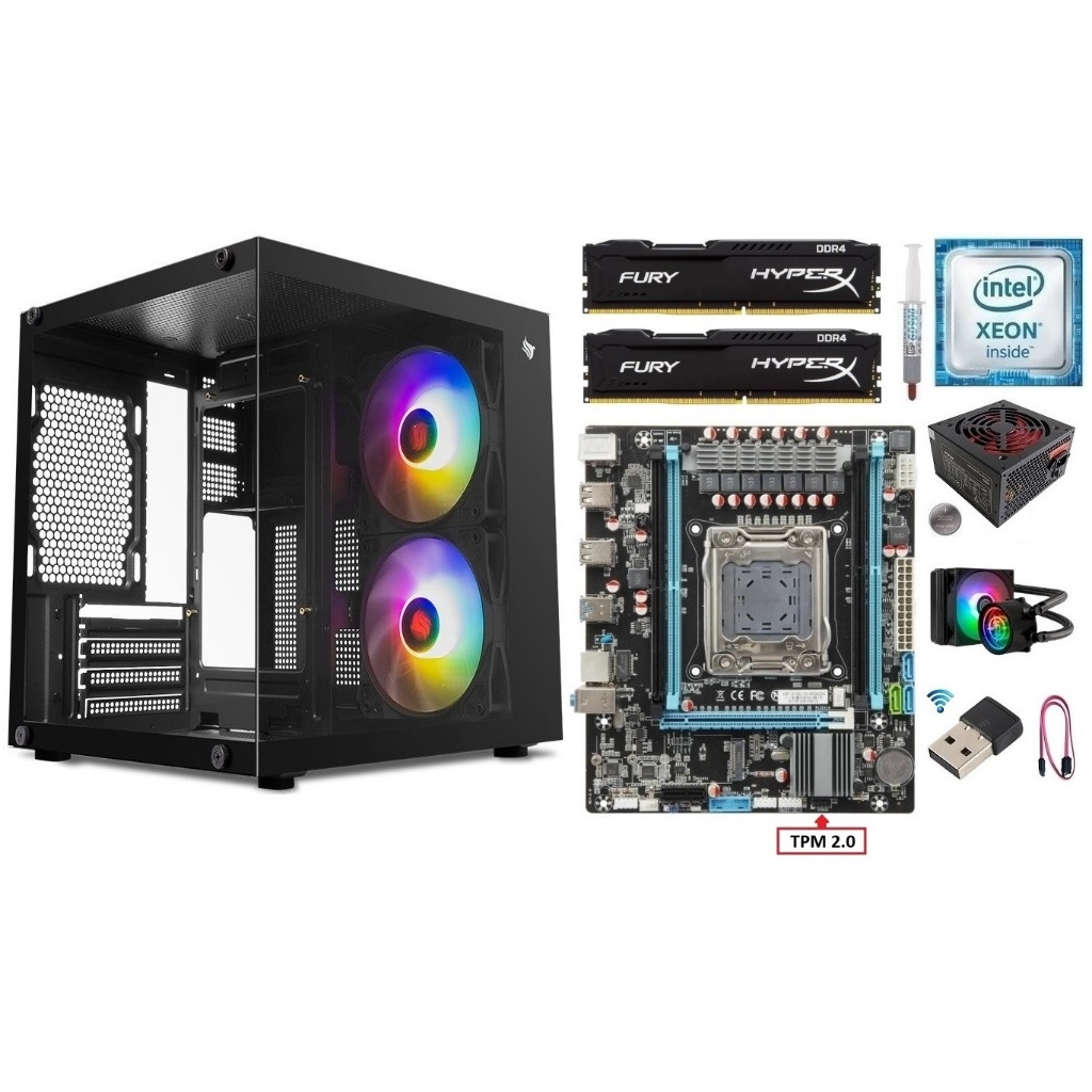 Kit Gamer X99 Xeon E5 2680 v3/ 8GB-16GB-32GB DDR4/ Gabinete + Fonte 500w