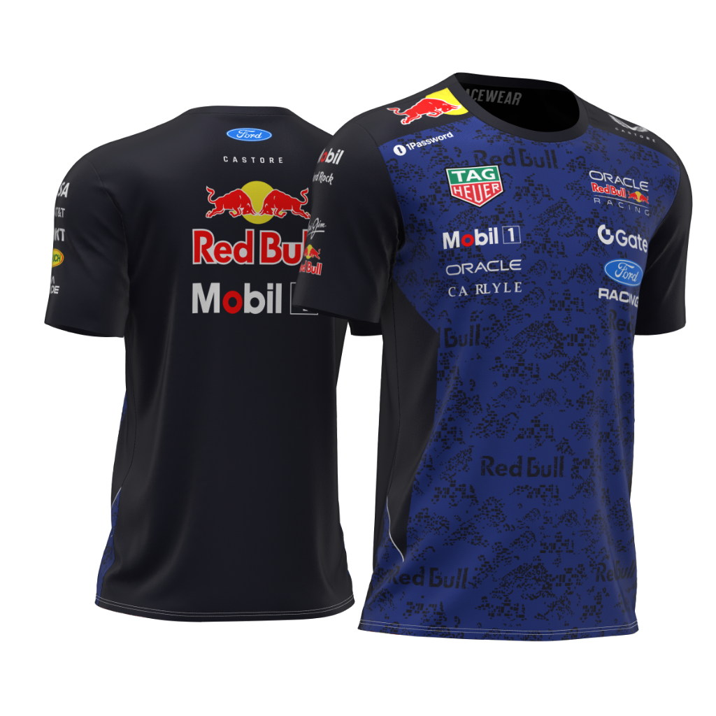 Camiseta camisa dry fit UV50+ corrida bull Racing f1 academia treino formula 1 red bortoleto audi em Oferta na Shopee