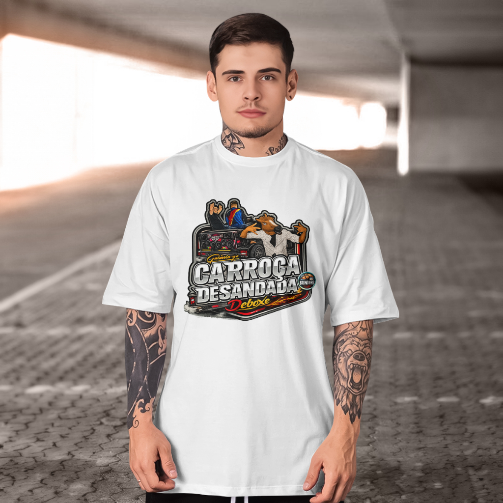 Camisetas CARROÇA DESANDADA DEBOXE EM GOIÂNIA gola redonda malha 100% algodão rnt