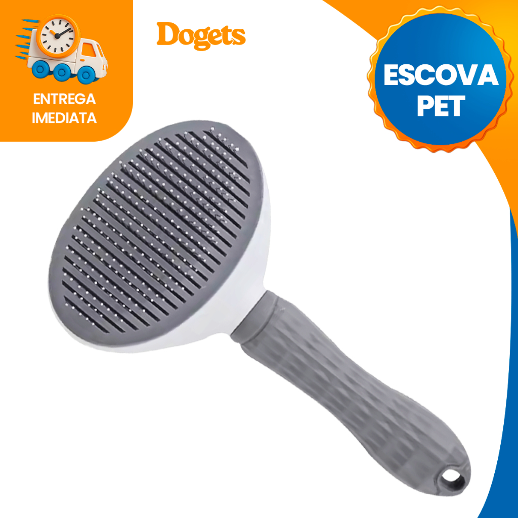 Escova Removedora de Pelos Cachorro Gatos Multifuncional Rasqueadeira Dogets em Oferta na Shopee