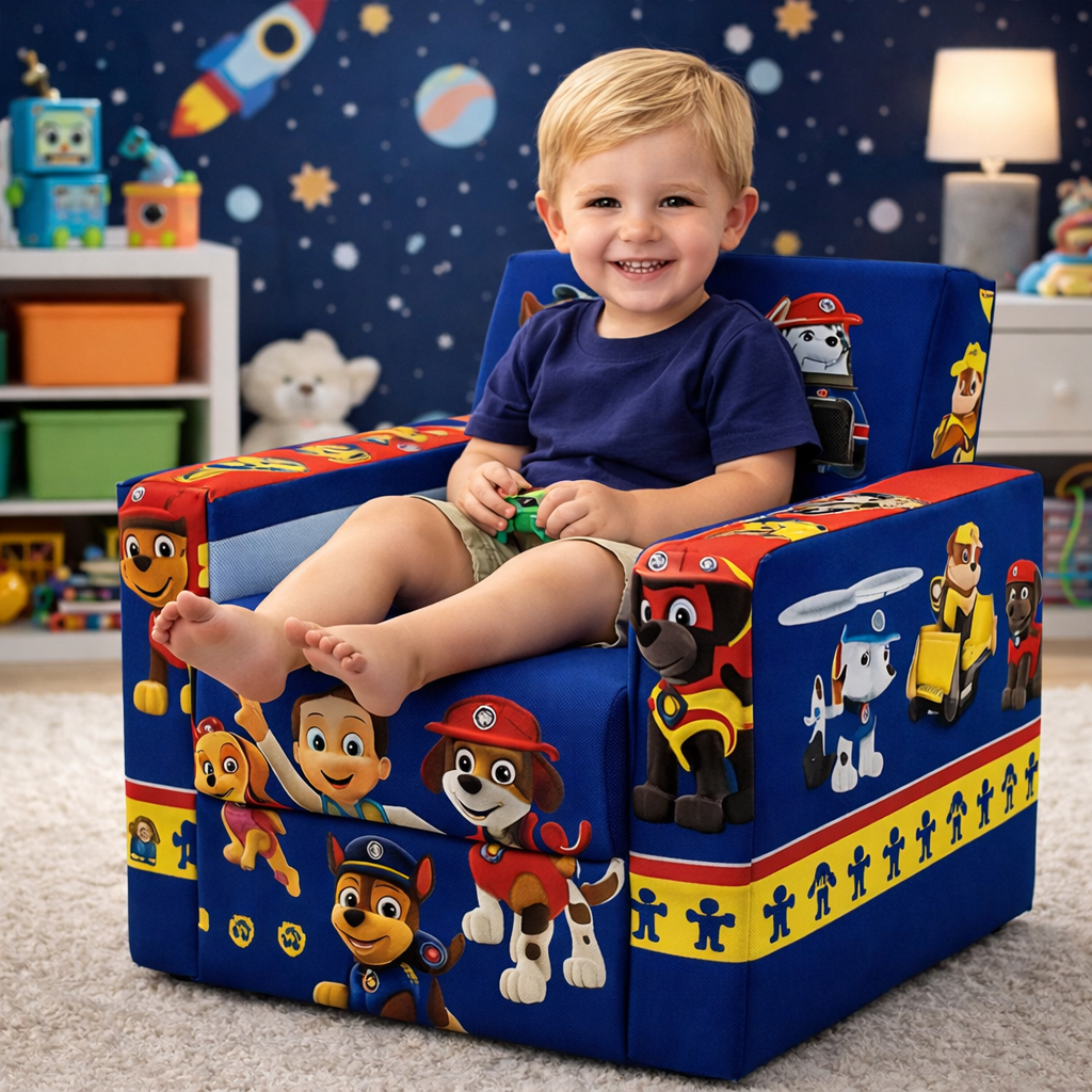 Sofazinho Infantil Personagens Confortável Compacto Decorativo Multiuso