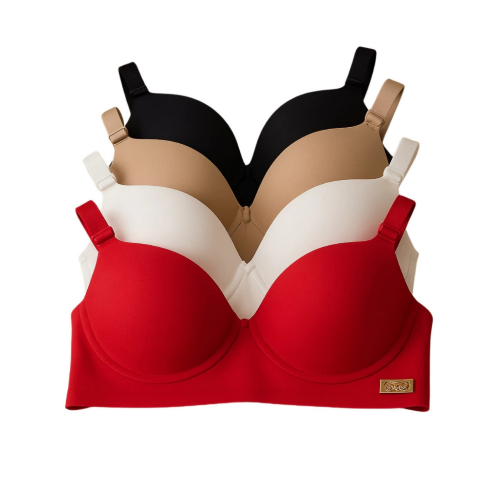 Kit Até 03 Sutiãs Básicos Reforçados com Bojo Lingerie Direto da Fábrica Tamanhos P ao GG Conforto em Oferta na Shopee