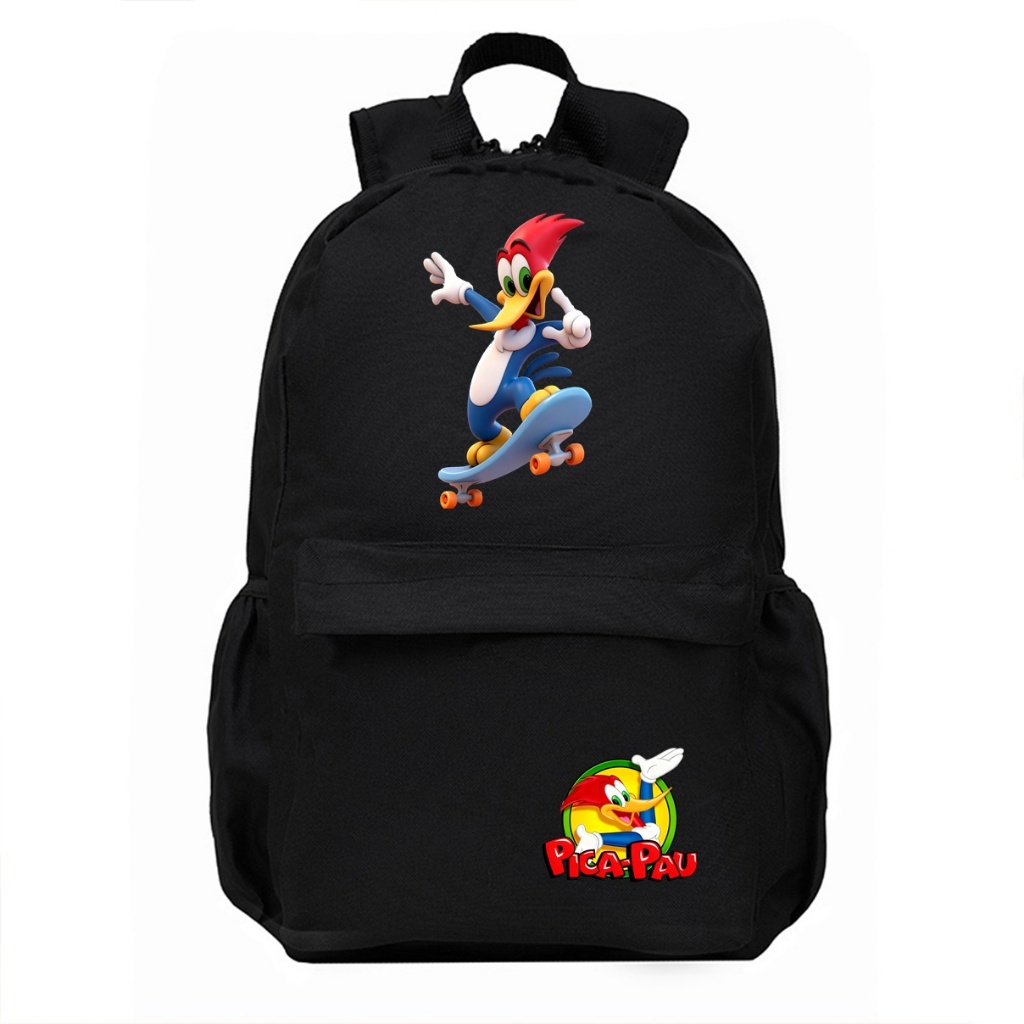 Mochila Escolar Pica Pau Mochilas Juvenil Menino Mochilas Do Pica Pau De Costas