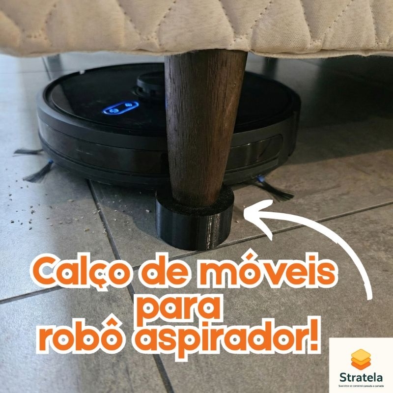 Kit Calços para Sofá Cama para robô aspirador - levantar móveis para Robô Aspirador Passar