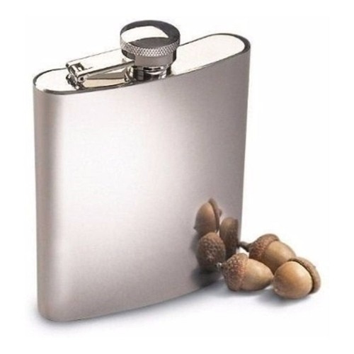 Cantil de Bolso de Metal Inox Porta Bebida Whisky 8oz 226ml Portátil Churrasco Presente Masculino