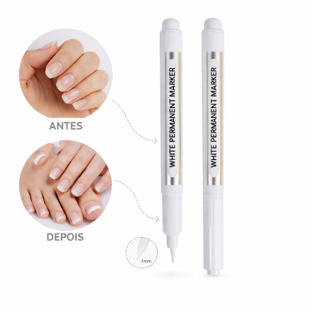 KIT 2 Caneta Francesinha Profissional 1mm – Unhas Perfeitas em Segundos (Kit 2)