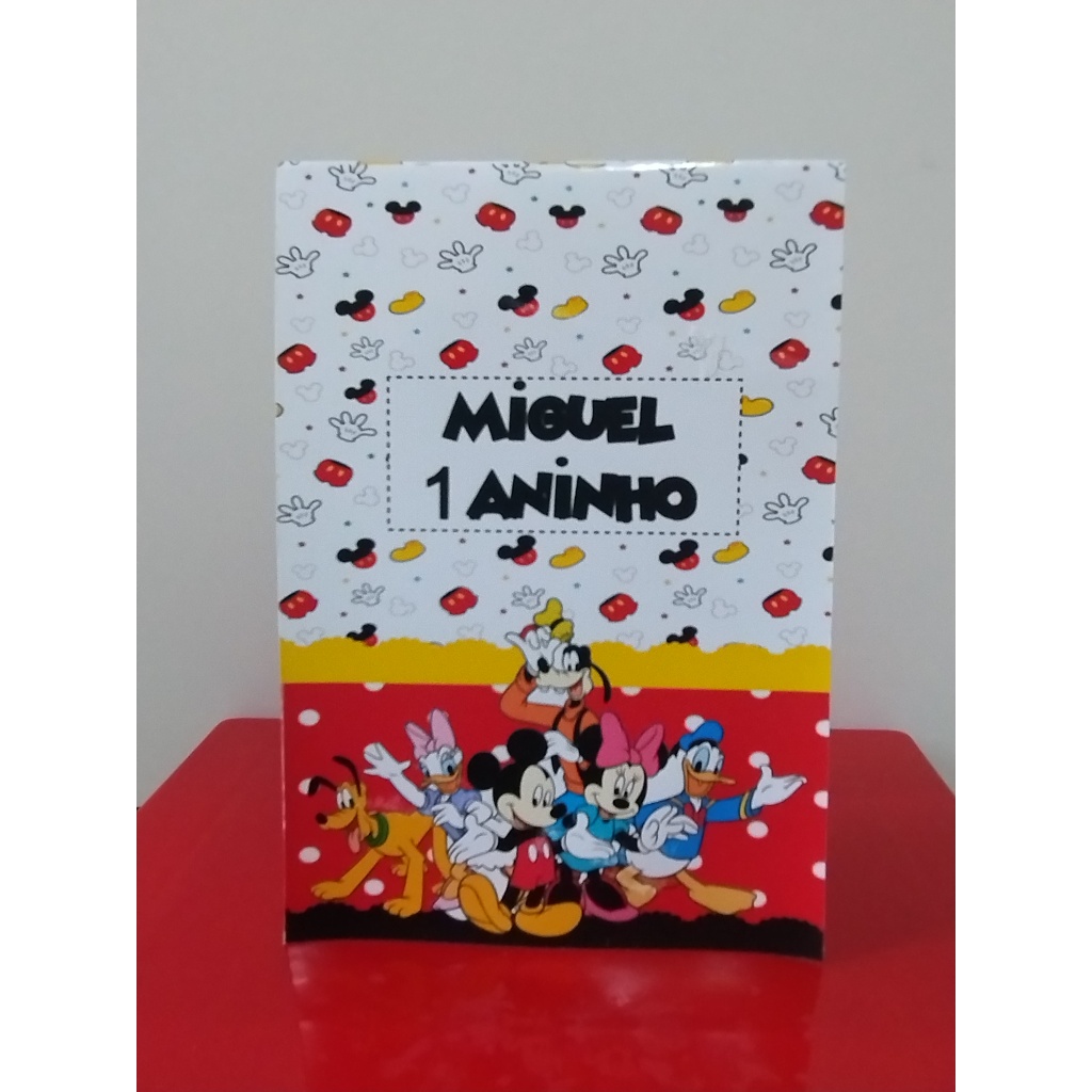 Plaquinha de Mesa TURMA DO MICKEY Personalizada - Centro de Mesa Lembrancinha para festa infantil