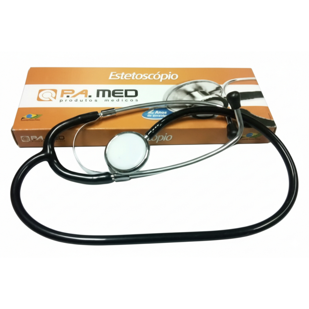 Estetoscópio Adulto Pamed Unisson/Duosson Preto Modelo EST300/EST400 Garantia De 2 Anos
