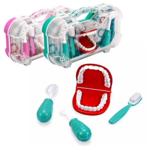 Maleta de Brinquedo Kit Dentista Médio com 4 Peças - Paki Toys
