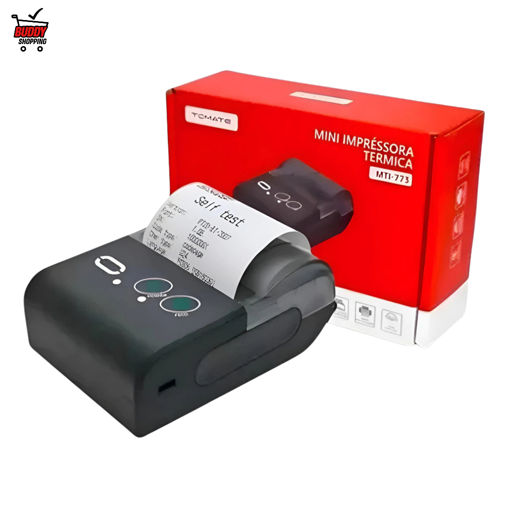 Impressora Térmica Portátil Tomate | Conexão Bluetooth + USB | Ideal para Delivery e Emissão de Recibos em Oferta na Shopee