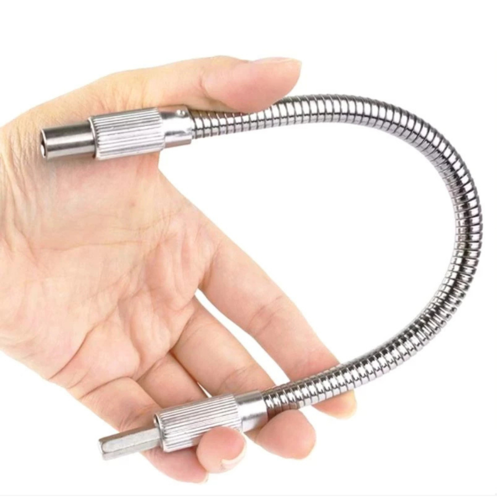 EXTENSOR FLEXÍVEL PARA PARAFUSADEIRA 1/4" – HASTE FLEXÍVEL UNIVERSAL PARA BITS E FURADEIRA em Oferta na Shopee