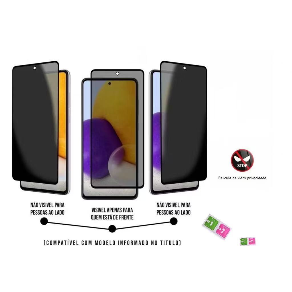 Película de vidro 3D privacidade Anti-Spy para Redmi 13 4G em Oferta na Shopee