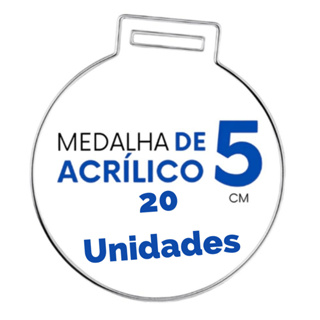 Kit Medalhas Acrílico Cristal 2mm Redonda Lisa 5cm 20 Unidades em Oferta na Shopee