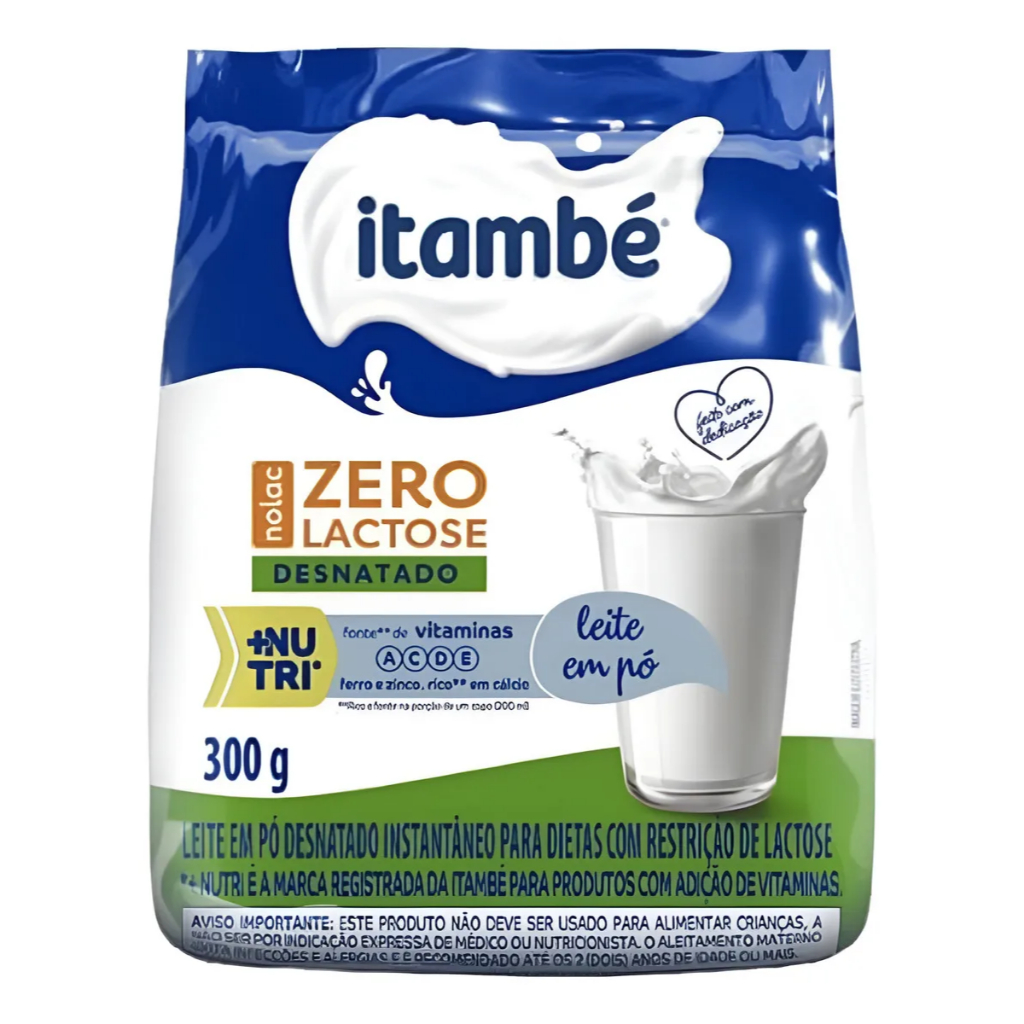 Leite em pó zero lactose desnatado itambé 300g em Oferta na Shopee