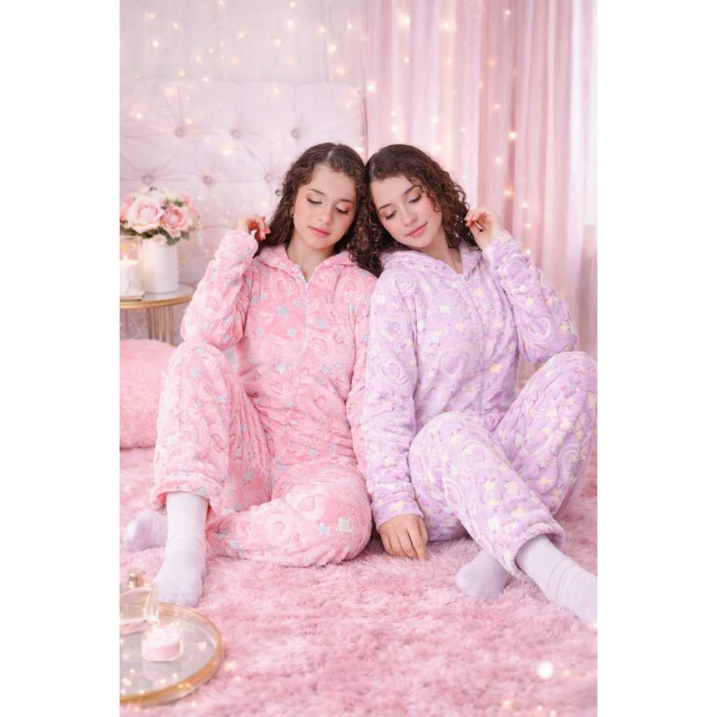 Pijama Infantil Macacão de Inverno Plush Estampado com Capuz e Zíper Quentinho Estampa variedades 2 ao 16 em Oferta na Shopee