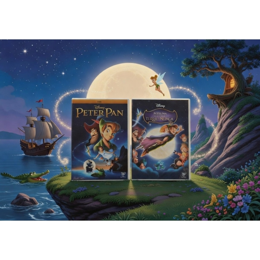 DVDs Coleção Peter Pan - 2 Filmes (Peter Pan e Peter Pan: De Volta à Terra do Nunca) - Disney - Original e Lacrado