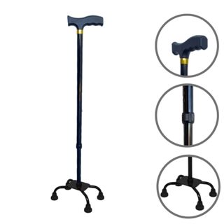 Bengala 4 Apoios Alumínio Ortopédica 90kg Regulagem De Altura em Oferta na Shopee