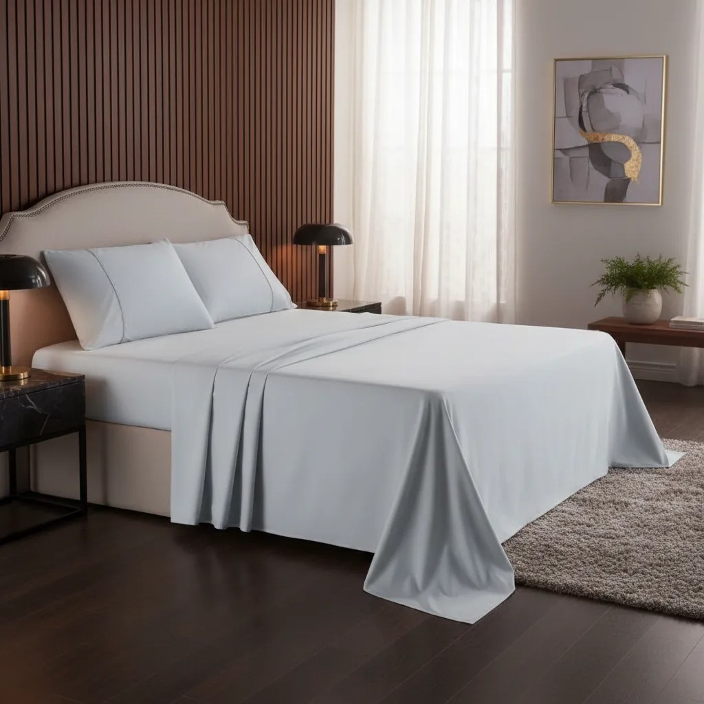 Detalhes do Jogo De Lençol Cama Casal, Queen, King 4 Peças 400 Fios Ponto Palito Cama Box