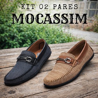 Combo 2 Mocassins Masculino Kit Sapato Social  – Estilo, Leveza e Conforto para o Dia a Dia em Oferta na Shopee