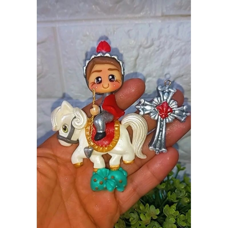 Entremeio e crucifixo São Jorge, para terço.