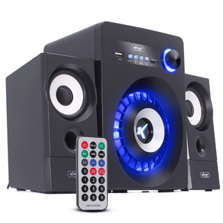 Home Theater Knup 2.1 Bluetooth Com Subwoofer Potente | Graves Intensos + Controle Remoto e Radio FM em Oferta na Shopee