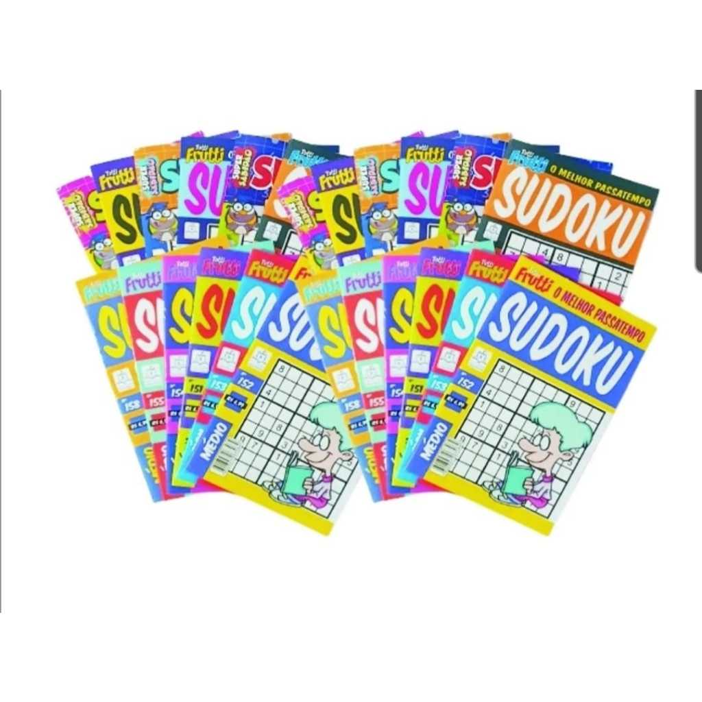 KIT 50 TOTAL PASSATEMPO (15 SUDOKU + 15 CRIPTO + 20 CRUZADA