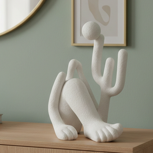 Escultura Abaporu Plástico Decoração Contemporânea Arte Tarsila do Amaral Grande 28 centímetros