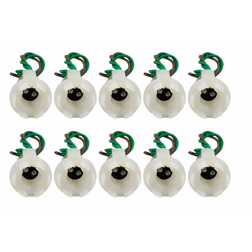 Kit 10 Soquete Lanterna 2 Polos Universal Automotivo – Conector P/ Luz Freio e Seta Conjugada Alta Resistência