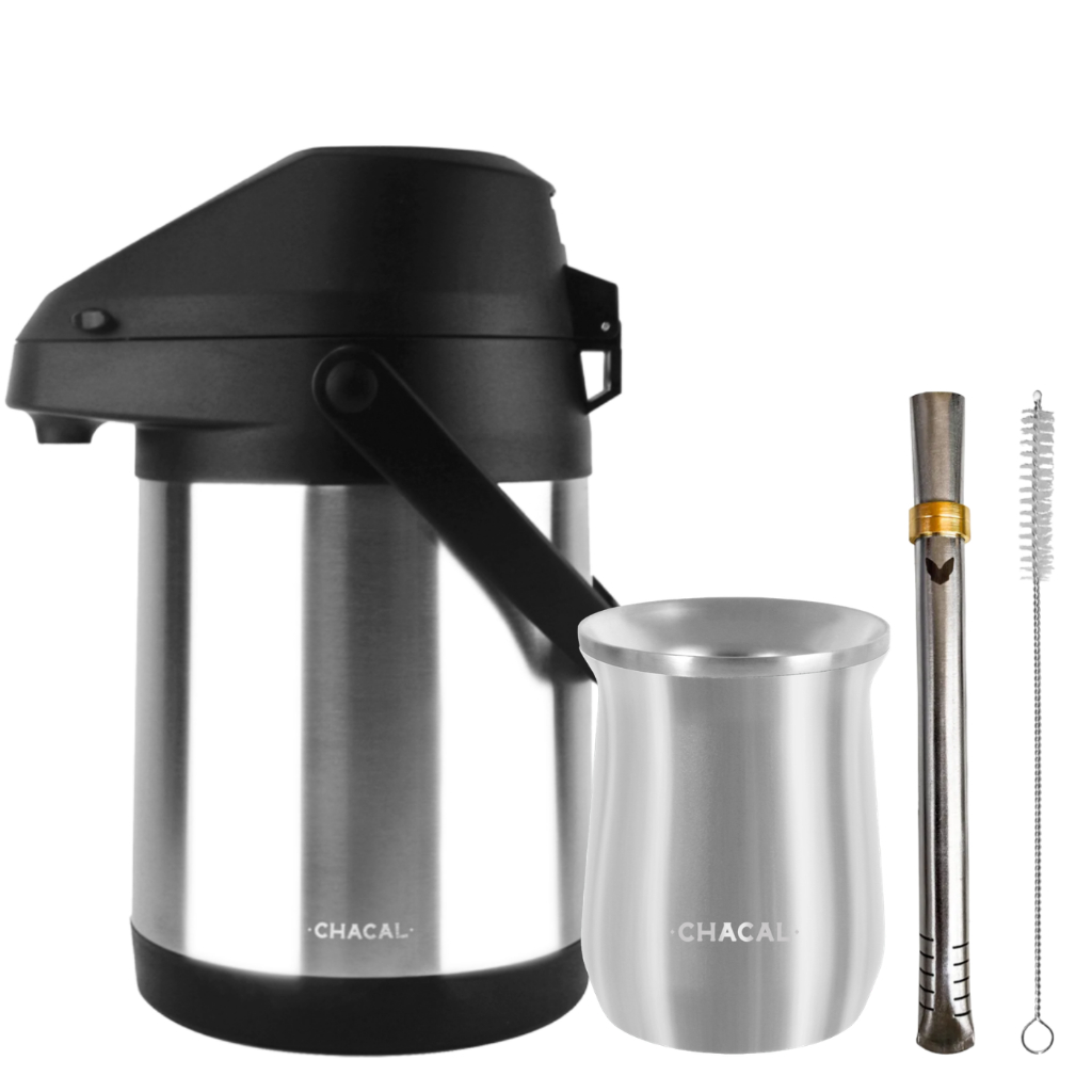 Kit Terere Chacal Bomba Cuia 236ml Garrafa Térmica 2,5L Inox em Oferta na Shopee