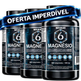6 Magnésio + B12 Original Ascorbato Bisglicinato Energia Foco e Saude Muscular - ENVIO IMEDIATO em Oferta na Shopee