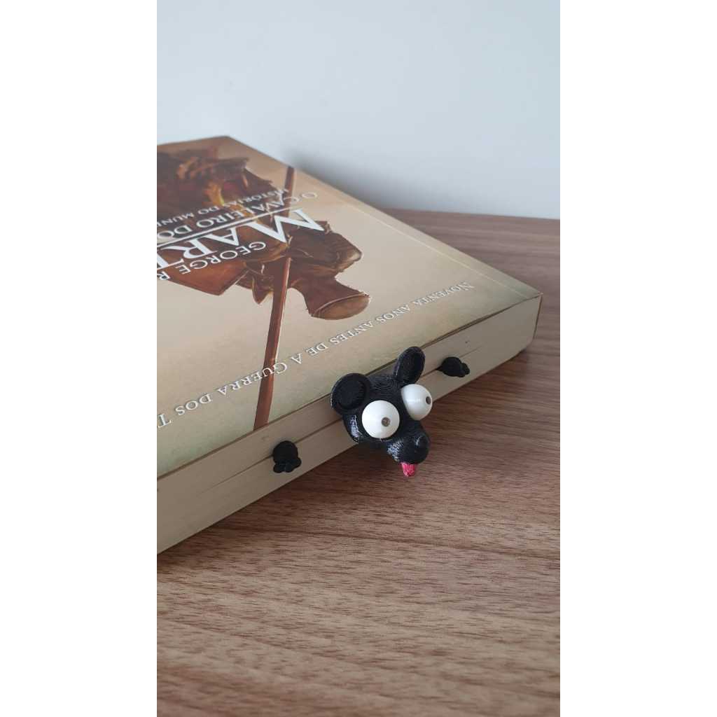 Marcador de página Rato Esmagado – Impressão 3D Divertida