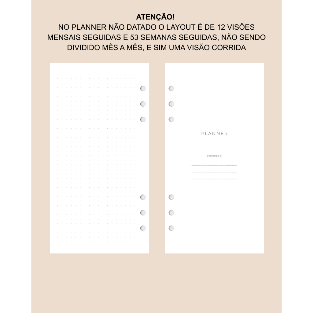 Planner Personal/A6 - Não datado