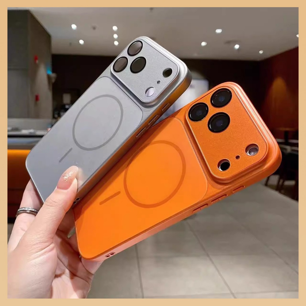 Capa Laranja Cósmico MagSafe Magnética Vidro Nano AG Anti Impacto Visual 17 para iPhone 12 13 14 15 16 17 Pro Max em Oferta na Shopee