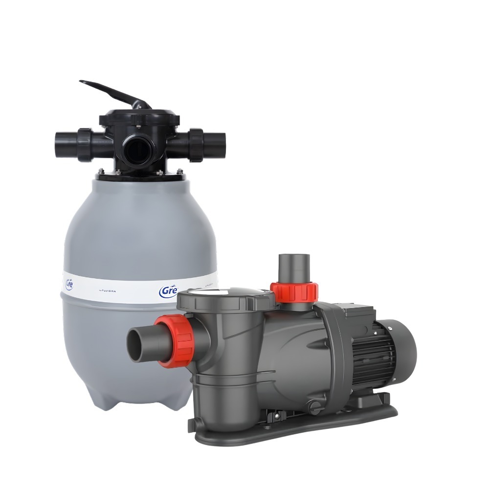 Kit Conjunto Filtrante com Pré-Filtro Piscina 1/4CV Lepono  + Filtro GRE 200 Veico Completo