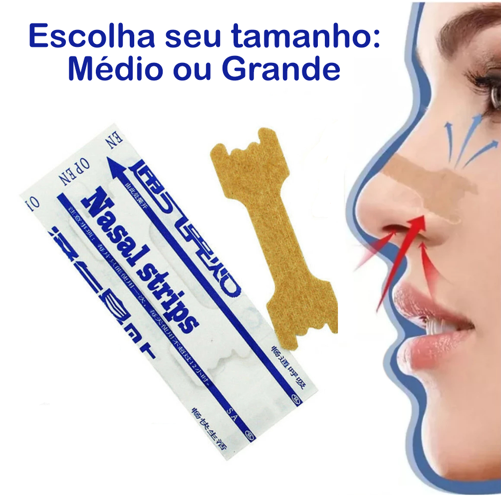 Dilatador Nasal Anti-Ronco Tira Nasal Adesivo Nasal Strips Kit 05/10/20/30/40/50/60 Unidad...