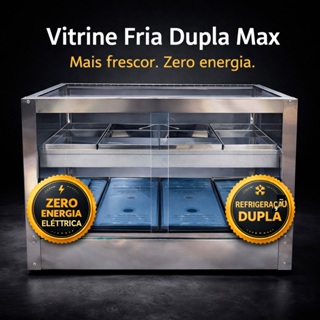 Estufa Vitrine Fria com Bandejas Dupla - dois andares e Com Gelo-x em todas bandejas- Para Doces em Oferta na Shopee