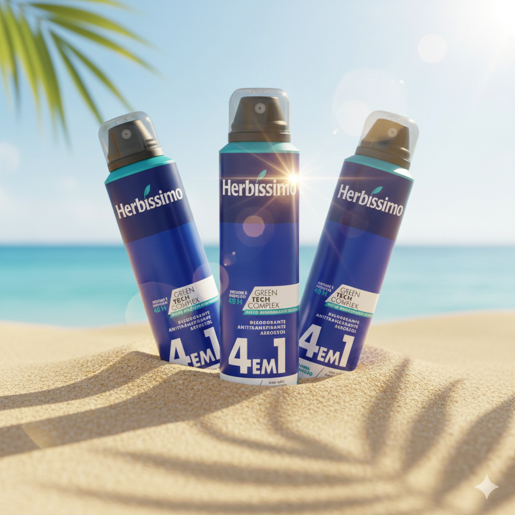 Kit 3 unid - Desodorante Aerosol Antitranspirante Herbíssimo Blue Ice 150M em Oferta na Shopee