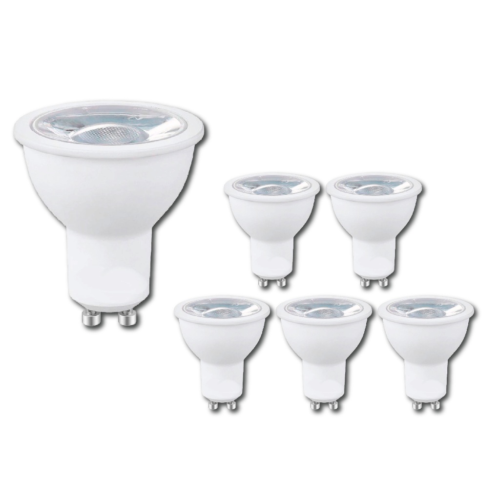 kit 6 Lampada Dicroica Led 4,8w/7w Mr16 Gu10 3000k 4000k 6000k Para Spot Bivolt em Oferta na Shopee