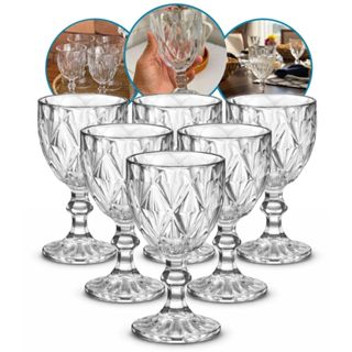 Jogo 6 Taças Diamond Roma 315ml Moderna Resistente Premium em Oferta na Shopee