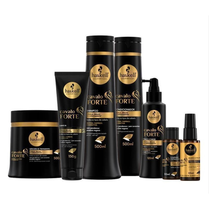 Kit Haskell Cavalo Forte 500 Tratamento Completo (7 Produtos)