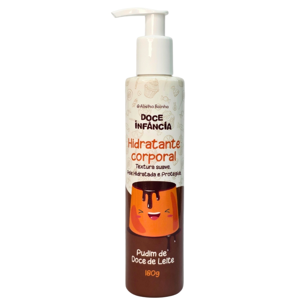 Hidratante Corporal Pudim de Doce de Leite Doce Infância Abelha Rainha 180g em Oferta na Shopee