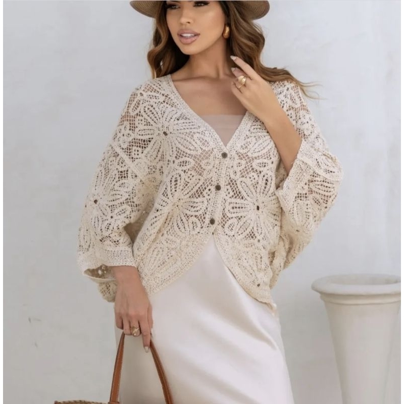 kimono crochê / Cardigan Crochê