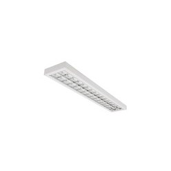 Luminária Comercial Calha Sobrepor Slim 2x18/20w 1250mm Tubular T8 com 19 Aletas