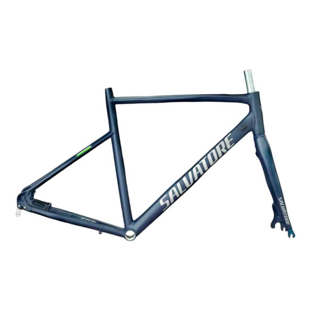 Lançamento 2026 SR8 Quadro e Garfo  Speed Salvatore Freio Disco e Ferradura Azul Petróleo Fosco
