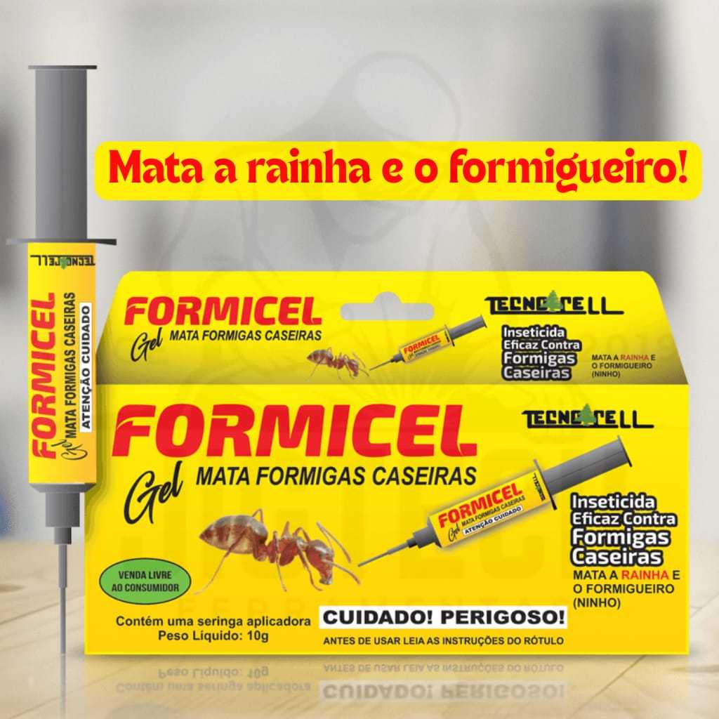Mata Formigas Formicel em Gel 10g - Inseticida que Age no Ninho.