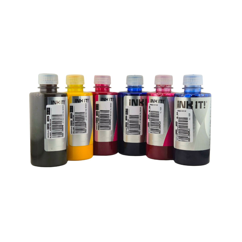 Kit Tinta Sublimática 6 Cores Perfil De Cores Icc 1kg L800 L805 L850 L1800 L8050 L8180 L18050