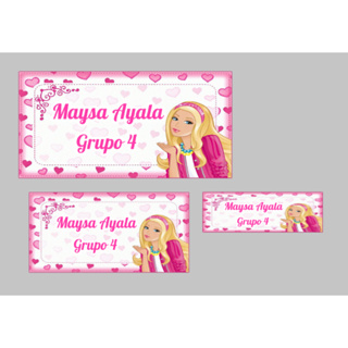 Etiquetas escolar  personalizadas em qualquer tema/adesivos/escola em Oferta na Shopee